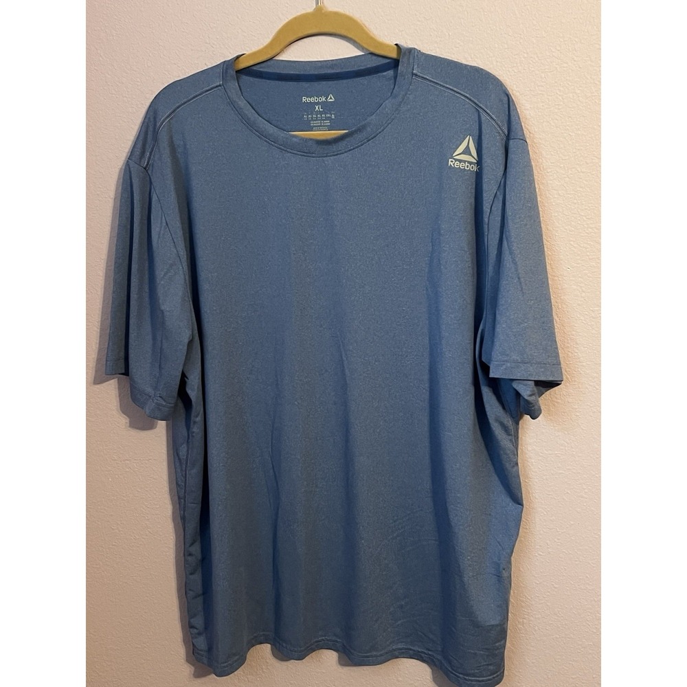 Men's Reebok Blue Light Workout Short Sleeve Shirt Size XL